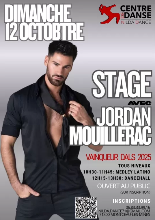Stage de danse avec Jordan Mouillerac à Saint-Vallier, Montceau-les-Mines, Centre de Danse Nilda Dance