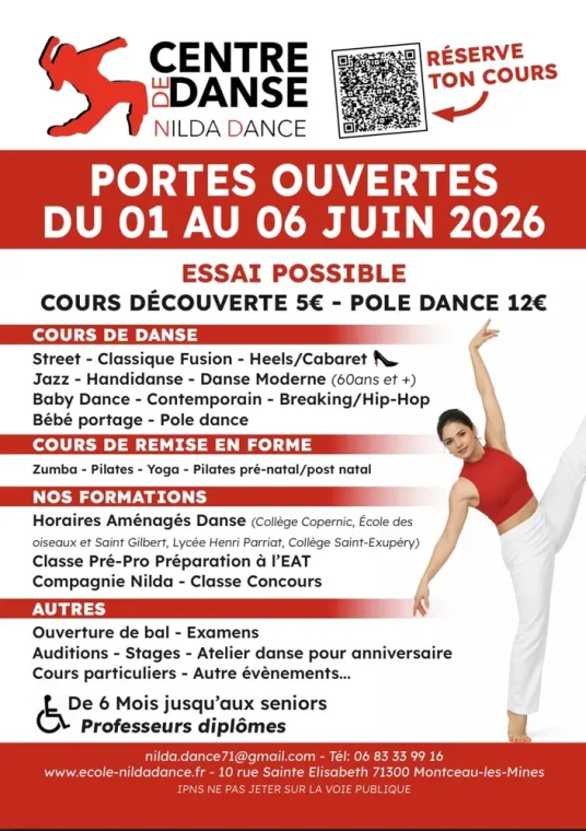 Portes ouvertes école de danse à Montceau-les-Mines, Montceau-les-Mines, Centre de Danse Nilda Dance