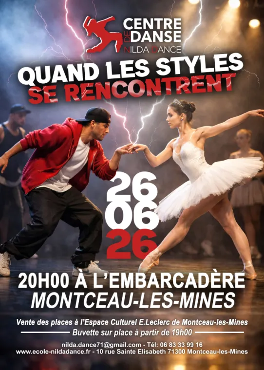 Spectacle de danse 2026 à Montceau-les-Mines : "Quand les styles se rencontrent", Montceau-les-Mines, Centre de Danse Nilda Dance