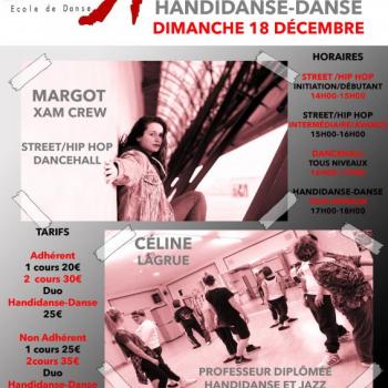 Stage Décembre - Hip Hop/ Street - Dancehall - Handidanse/Danse - Montceau-les-mines