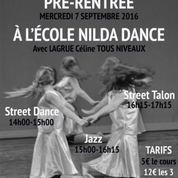 Stage de Pré-Rentrée - Lagrue Céline - Centre de danse Nilda Dance - Montceau-les-mines